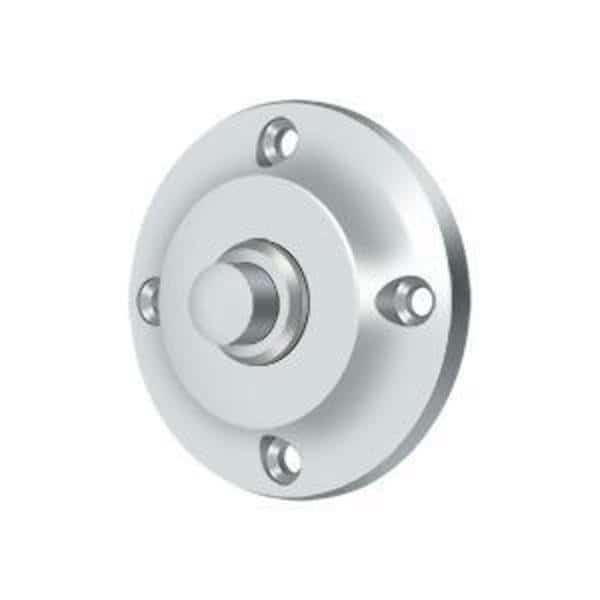 Bell Button, Round Contemporary Bright Chrome