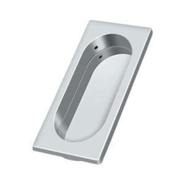Flush Pull, Large, 4" X 1-5/8" X 3/8" Bright Chrome, DELTANA, Mfr# FP4134U26