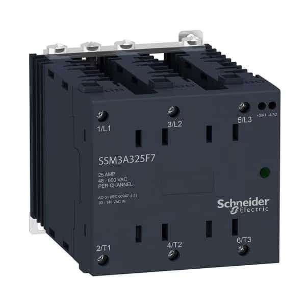 Ssr3 Ch, 25A-48-600VAC, ZC, 4-32 VDC, SCHNEIDER ELECTRIC, Mfr# SSM3A325BD