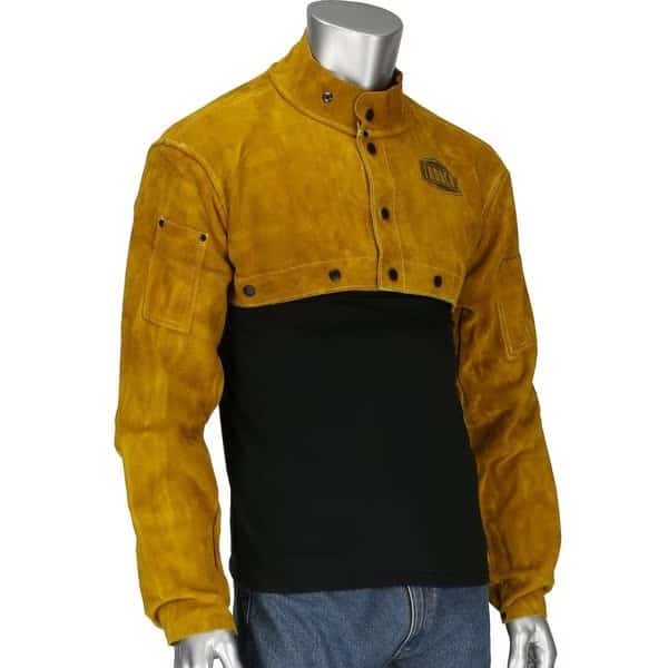 Welding Cape Sleeve, Split Leather, Lrg