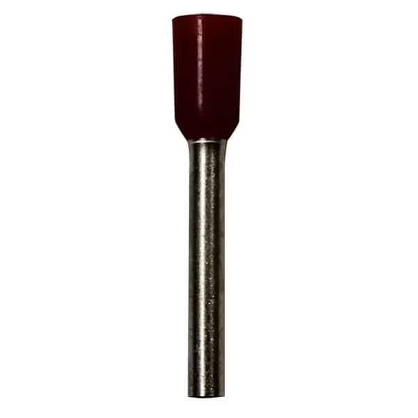 Wire Ferrule, Red 18 AWG, PK100, ECLIPSE TOOLS, Mfr# 701-117-100