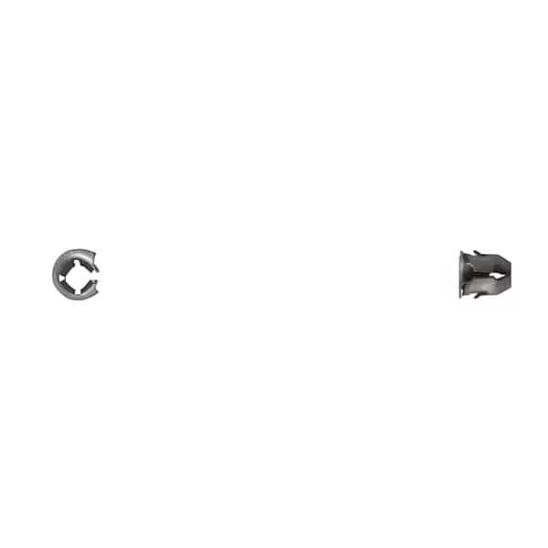 Blk Finish Barrel Nuts 1/8" Stud Size 1/4" Hole Size PK100