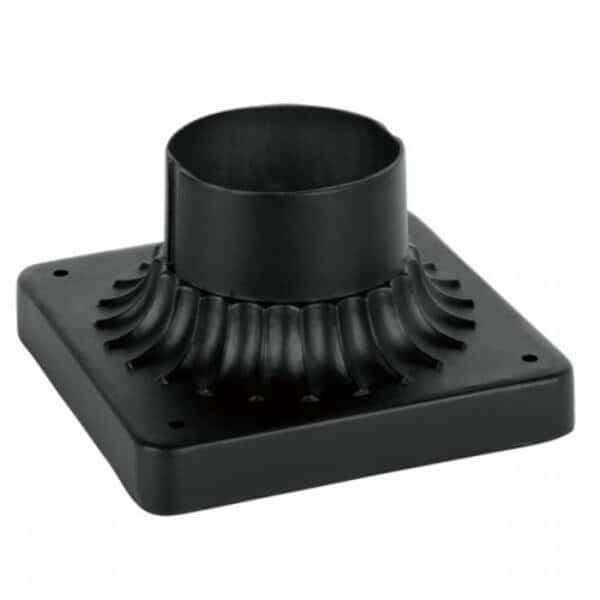 Textured Black Outdoor Pier Mount Adapte