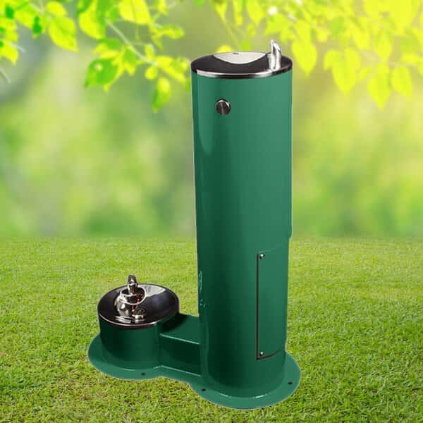 Double Bowl Water Fountain, Green