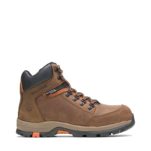 Men's 6-Inch Work Boot, 9 W, Steel Toe, Brown, W211043