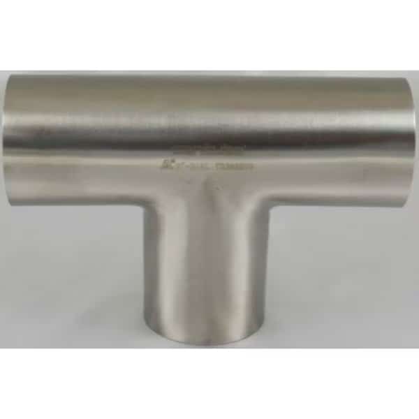 Tee T316L Polished Id/Od, 1-1/2" Od, Long