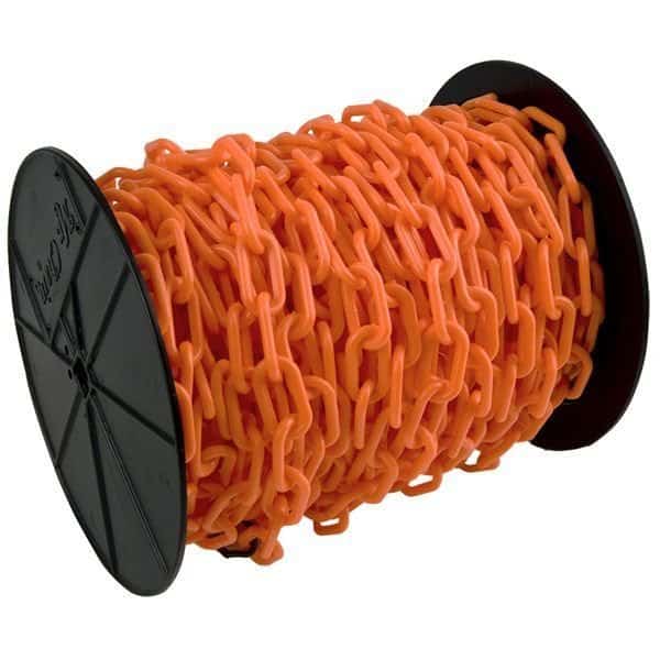 Safety Orange Plastic Chain 3"(#10, 76 m