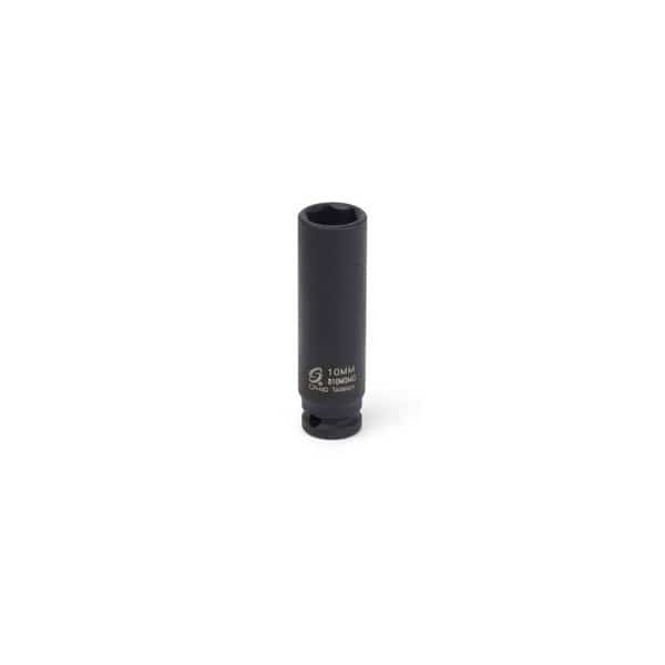 1/4" Drive, 10mm Size, Metric Socket, 6 Points