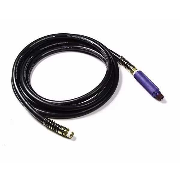 Rubber Air Hose 20 ft., Black, Blue Anodiz
