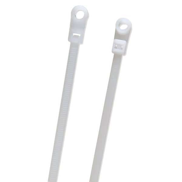 Mounting Tie, White, 15.6", 50lb., PK100