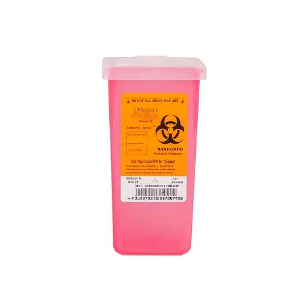 Sharps Cntainer,1 qt.,Trnslucnt Red,PK72 , Mfr#: 8702T