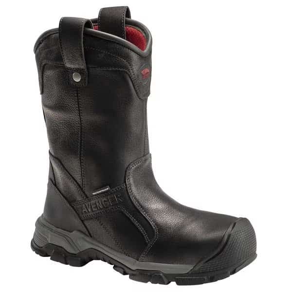 Men's Aluminum Toe Wellington Work Boot, Black, 9, Medium, A7831