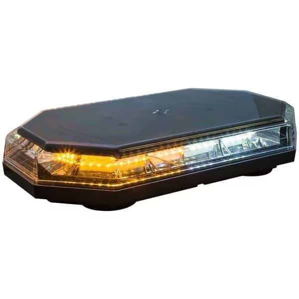 15 Inch Octagonal LED Mini Light Bar - Amber/Clear