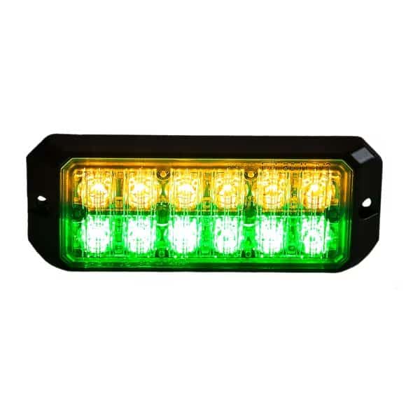 Amber/Green Dual Row 5 Inch LED Strobe Light