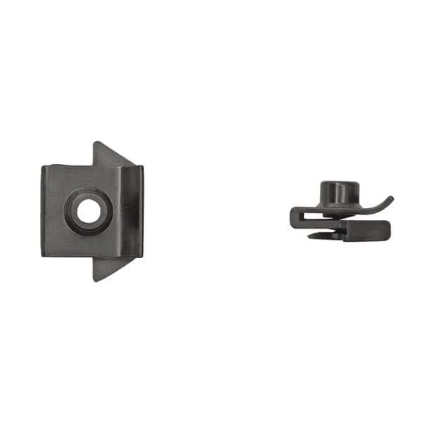Blk Nyln Fender U Nuts 5.5mm Screw 9mm Ctr Hole-Edge PK10