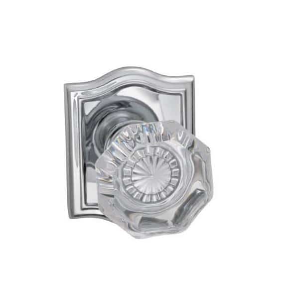 Arched Rose Priv Knob 2-3/4" BS Full Lip Strike Bright Chrome 955