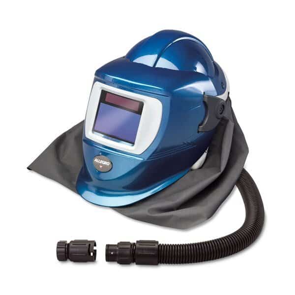 Deluxe Supplied Air Shield & Welding Helmet w/LP Adapter, Blue