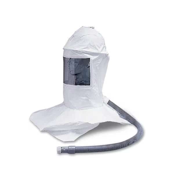 Deluxe Double Bib Hard Hat Hood w/Hard Hat and Flow Control Valve