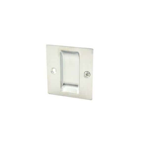 Flush Cup Pocket Door Pull Satin Chrome