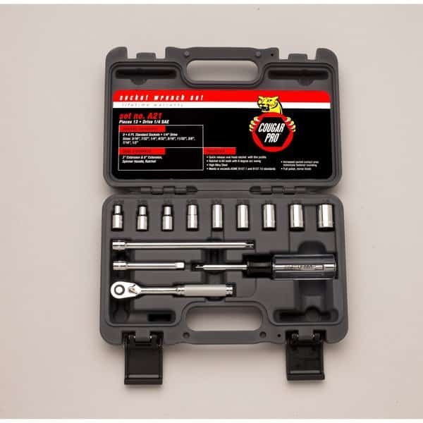 Set 1/4" Dr 13 Pc Set 6 Pt Std Cougar Pr