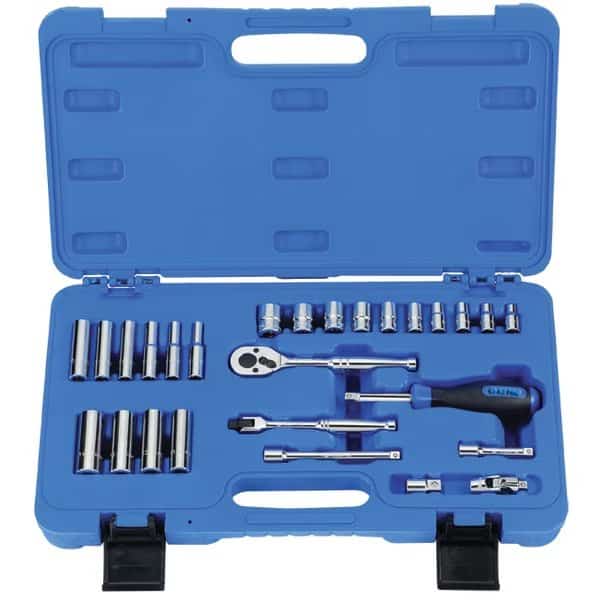 1/4" Drive Metric, 27 pcs