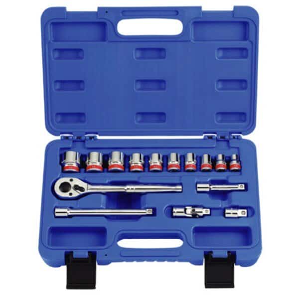 Socket Set, 3/8 Drive, SAE, 15 Piece
