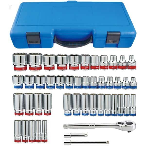 Socket Set,3/8 Drive,SAE - Metric,47, Mfr#: A3005CR, KT PRO TOOLS