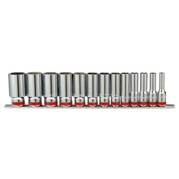 3/8" Drive Socket Set, SAE, 13 pcs, KT PRO TOOLS, Mfr# A3502SR