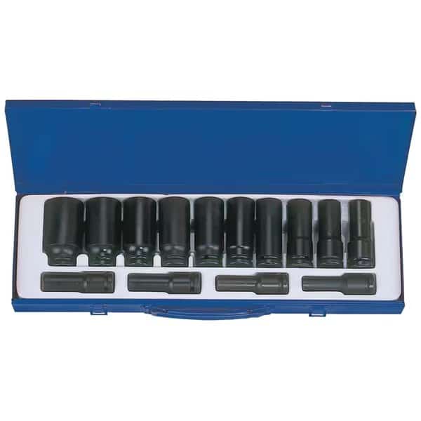 Deep Impact Socket Set, 1/2 Drive, SAE, 14 Piece