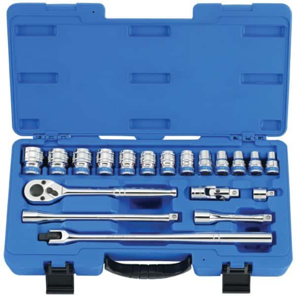 1/2" Drive Socket Set, Metric, 19 pcs, KT PRO TOOLS, Mfr# A4503MR