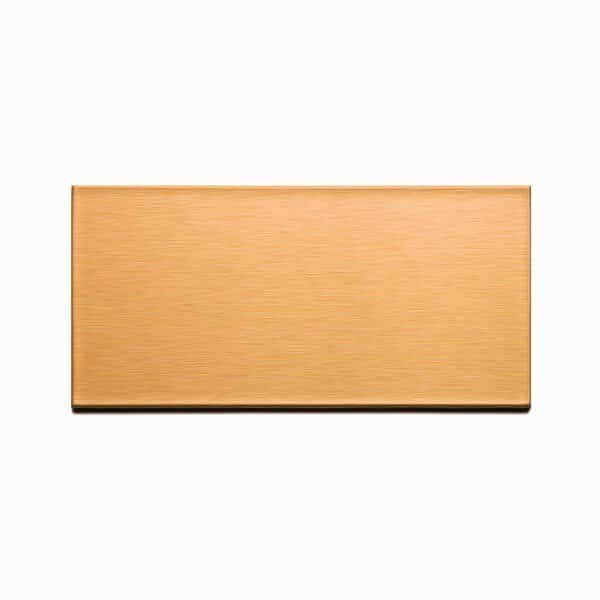 Metal Backsplash 3X6 Long Grain Bru, PK 8