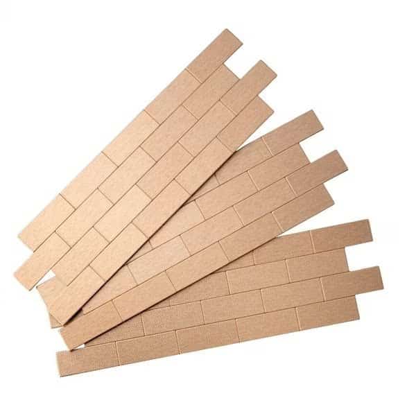 Metal Backsplash 2X2 Mini Subway Br, PK 3