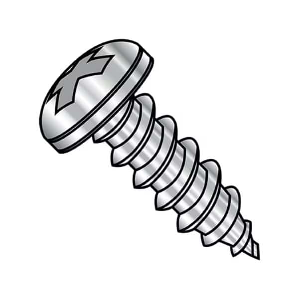 Concrete Screw, #8-18 Dia., Pan, 7/8 in L, 18-8 Stainless Steel 4000 PK