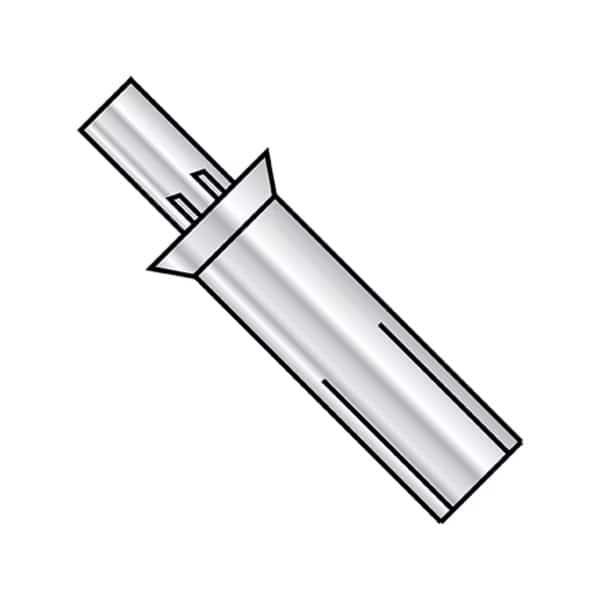Nail Drive Anchor, 3/16" Dia., 3/8" L, Aluminum 1000 PK