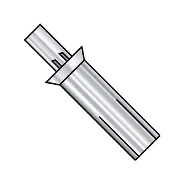 Nail Drive Anchor, 5/32" Dia., 11/32" L, Aluminum 1000 PK