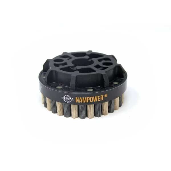 NAMPOWER ADD10018180 Abrasive Disc Brush, Dot Style, 100mm Diameter, 18mm Trim, 180 Grit