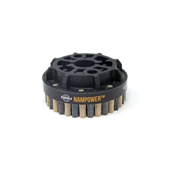 NAMPOWER ADD10018320 Abrasive Disc Brush, Dot Style, 100mm Diameter, 18mm Trim, 320 Grit