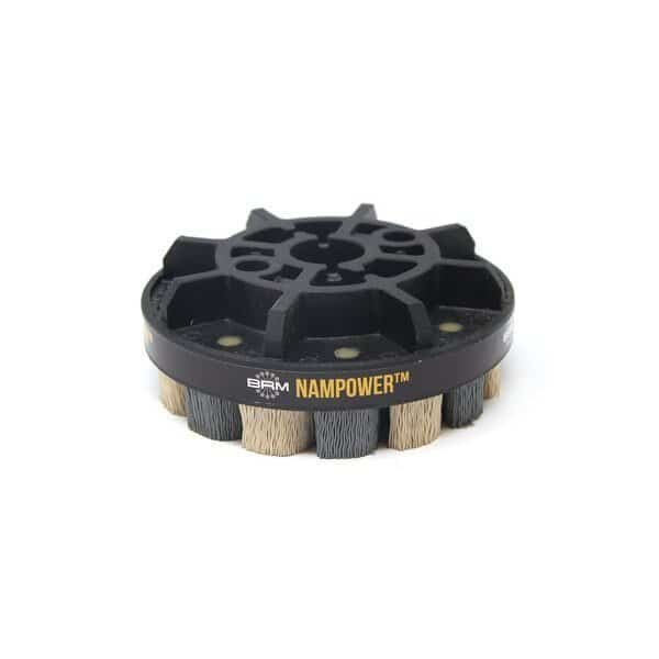 NAMPOWER ADD12518320 Abrasive Disc Brush, Dot Style, 125mm Diameter, 18mm Trim, 320 Grit