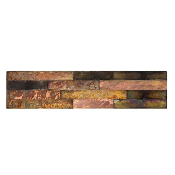 Panel Distressed Metal 6X24 Bronze Relic