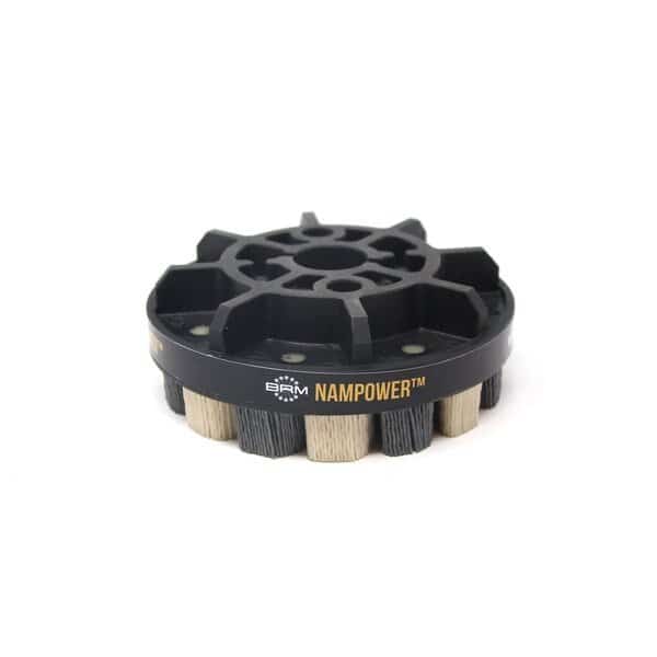 NAMPOWER ADT12518120 Abrasive Disc Brush, Turbine Style, 125mm Diameter, 18mm Trim, 120 Grit