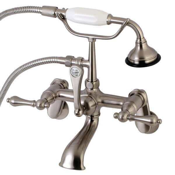 Wall-Mount Clawfoot Tub Faucet, Brushed Nickel, Tub Wall Mount