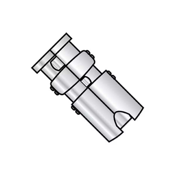 Single Lag Shield, 3/8" Dia, Alloy Steel Zinc Plated, 50 PK