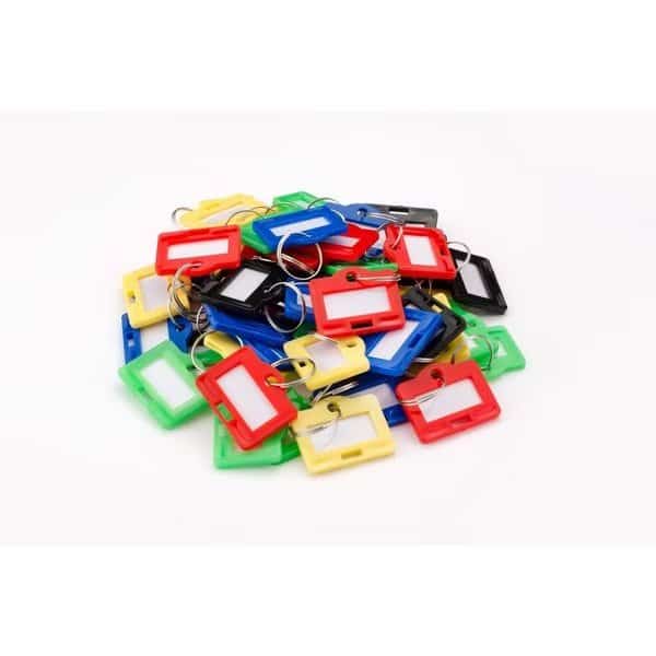 Small Assorted Key Tags, PK50, 50 PK