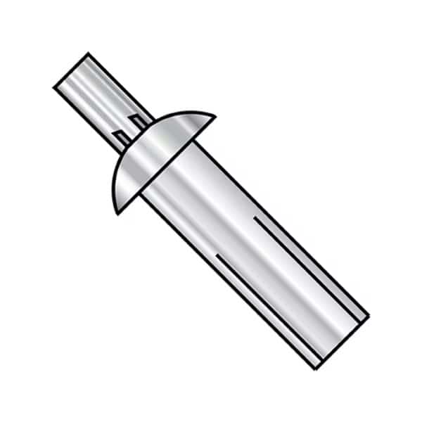 Nail Drive Anchor, 5/32" Dia., 7/16" L, Aluminum 1000 PK