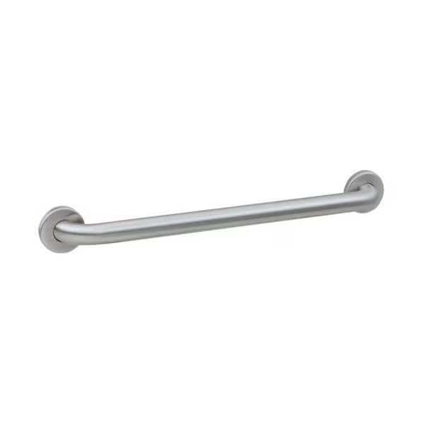 Straight B580630 Satin Stainless Steel Grab Bar, 30" L, Stainless Steel, Satin Stainless Steel