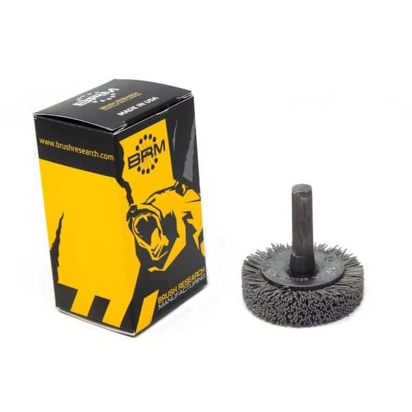 BMC16AY500AO 1.75" Mandrel Mounted Wheel, 500 Grit Aluminum Oxide, .250" Shank Dia., .375" Trim