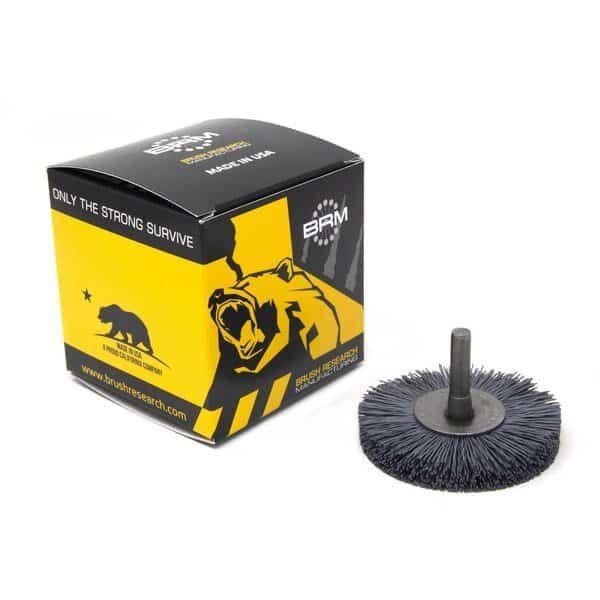BMC25AY500SC 2.5" Mandrel Mounted Wheel, 500 Grit Silicon Carbide, .250" Shank Dia., .687" Trim