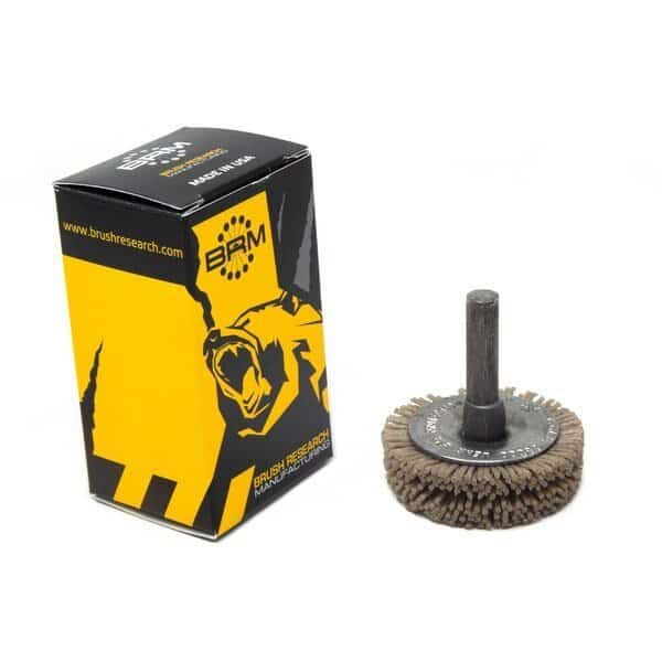 BMF16AY180SC 1.75" Mandrel Mounted Wheel, 180 Grit Silicon Carbide, .250" Shank Dia., .375" Trim