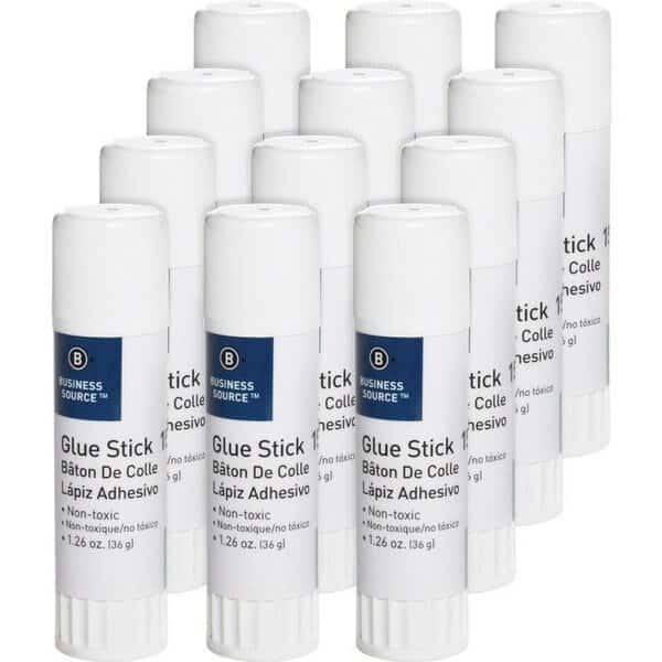 Stick,Glue,1.26 oz.,Clear,PK12, Mfr#: 15788PK, BUSINESS SOURCE