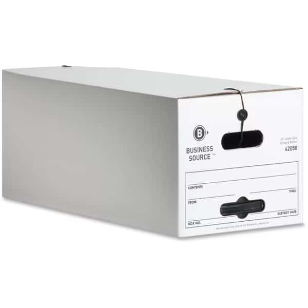 Storage Box,Strng/Buttn,Ltr,350Lb,PK12, Mfr#: 42050, BUSINESS SOURCE